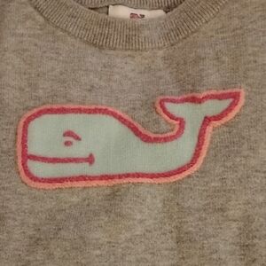 Vineyard Vines Gray Sweater with Pink Whale